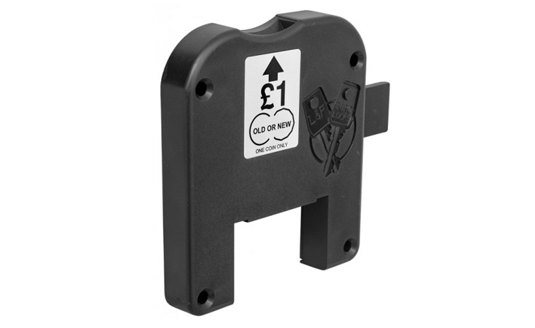 Wet area dual 1 coin return lock
